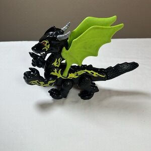 IMAGINEXT Mattel Ninja Dragon Black Green‎ Wings With Action 2009 Fisher Price